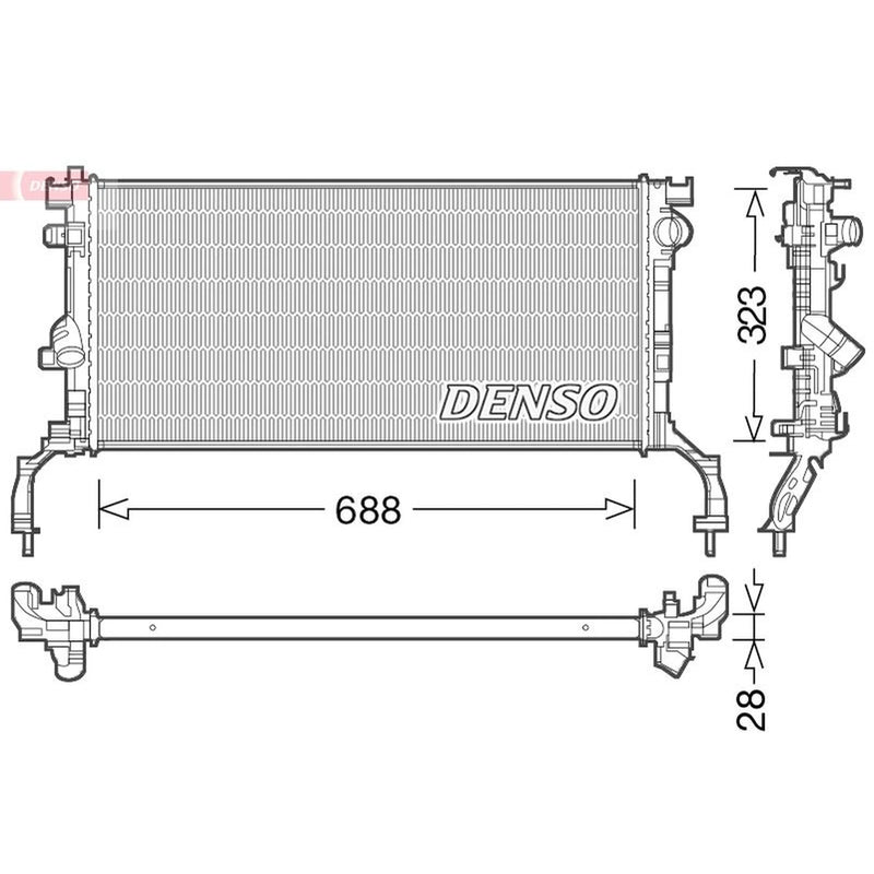 Denso Engine Radiator fits Renault Laguna 2012-2015 1.5