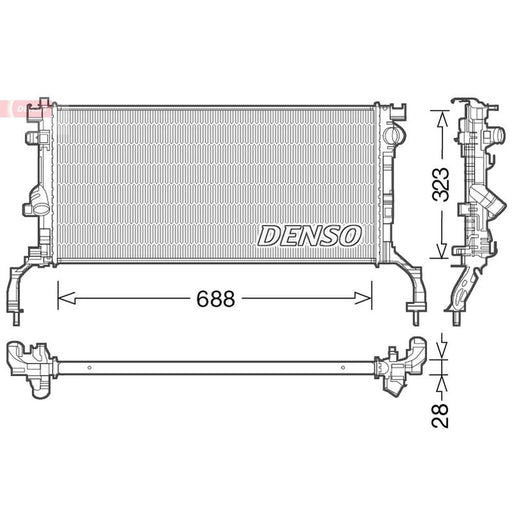 Denso Engine Radiator DRM23038