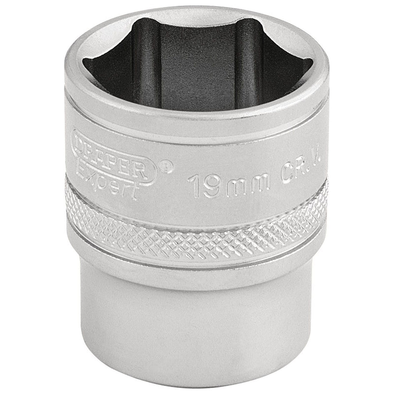 Draper 6 Point Metric Socket, 3/8" Sq. Dr., 19mm 16545 Draper  - Town Parts
