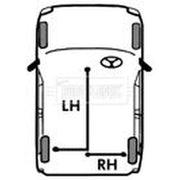 Borg & Beck Handbrake Cable Left Rear BKB1924