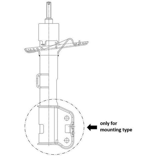 KYB Shock Absorber Damper Strut Front 3358032