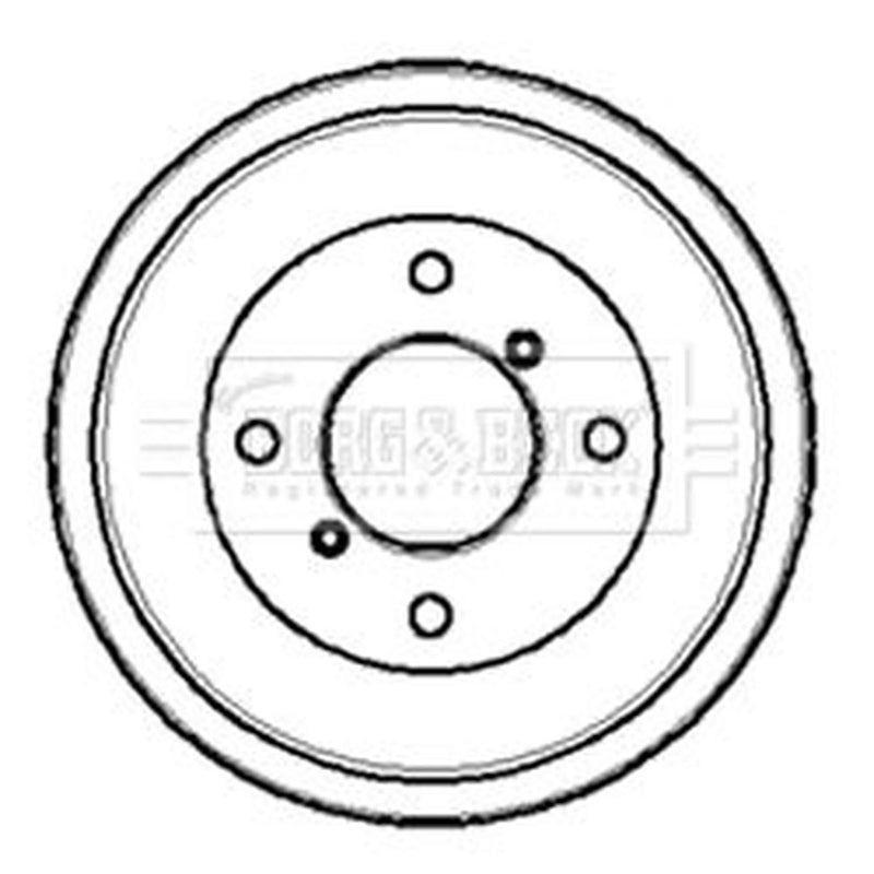 Borg & Beck Brake Drum Assembly Rear BBR7027