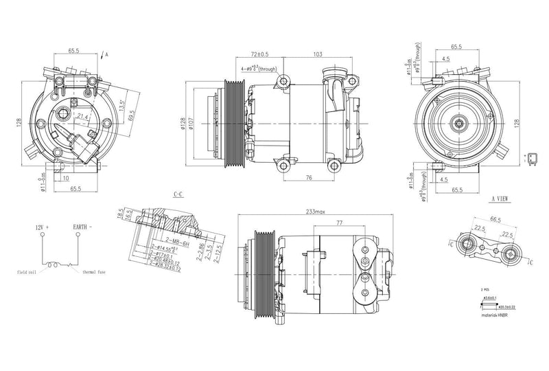 Hella Air Conditioning Compressor 8FK 366 200-321