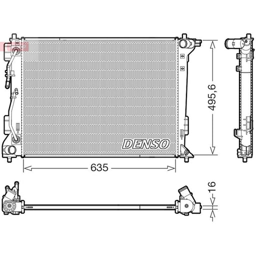 Denso Engine Radiator DRM41036