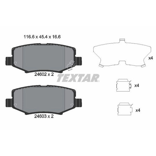 Textar Rear Brake Pad Set 2460201