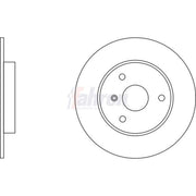 Fahren 2 x Solid Front Brake Discs FBD6261-x2