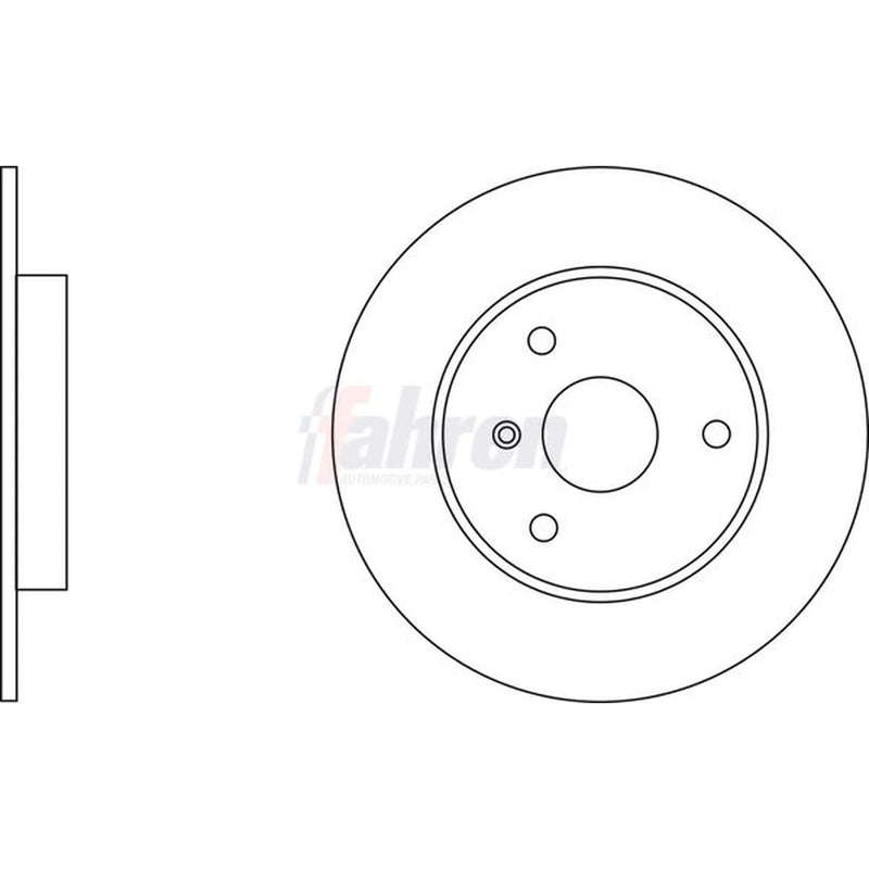 Fahren 2 x Solid Front Brake Discs FBD6261-x2