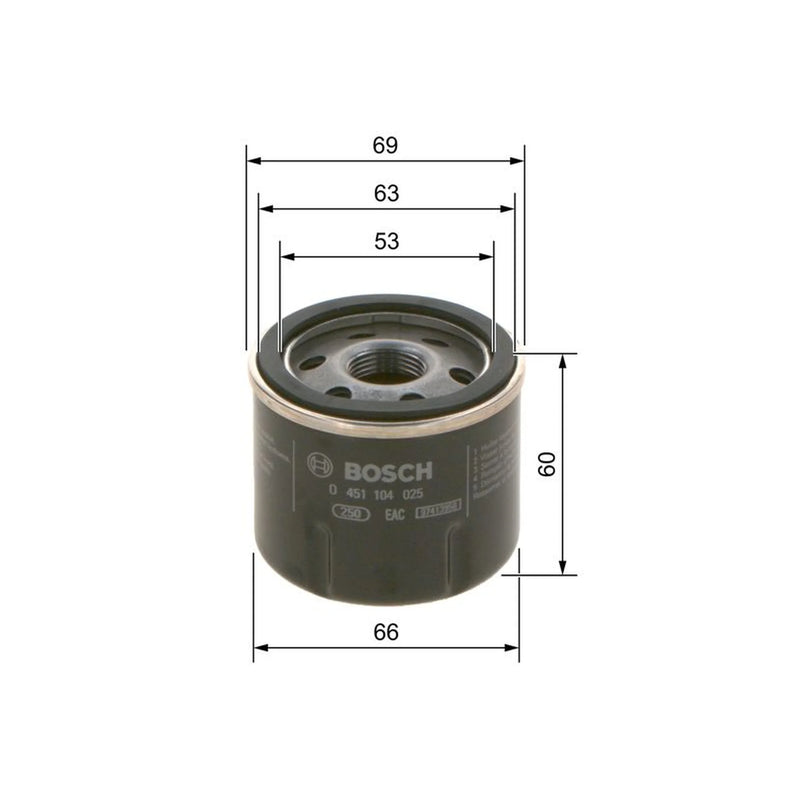 Bosch Engine Oil Filter 0 451 104 025