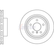 Fahren Rear Brake Vented Discs & Pads fits BMW 5 2010-2017