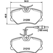 Mintex Front Brake Pad Set MDB1376