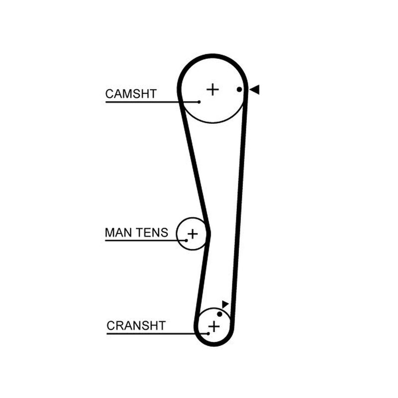 Gates Timing Belt Cambelt 109 Teeth 5687XS