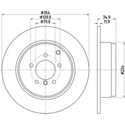Mintex 2 x Rear Brake Discs MDC1888-x2