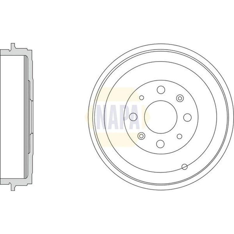 NAPA Brake Drum Assembly Rear NDR1005