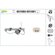 Valeo Electric Window Regulator Lifter Right Rear 851881
