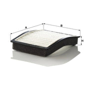 MANN-FILTER Cabin Air Filter (Pollen Filter) Engine compartme CU 1006-2