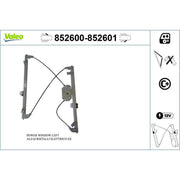 Valeo Electric Window Regulator Lifter Left Front 852600