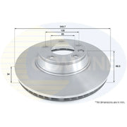 Comline 2 x Front Vented Brake Discs ADC1459V