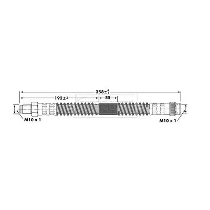 Borg & Beck Brake Hydraulic Hose Line Rear BBH7133