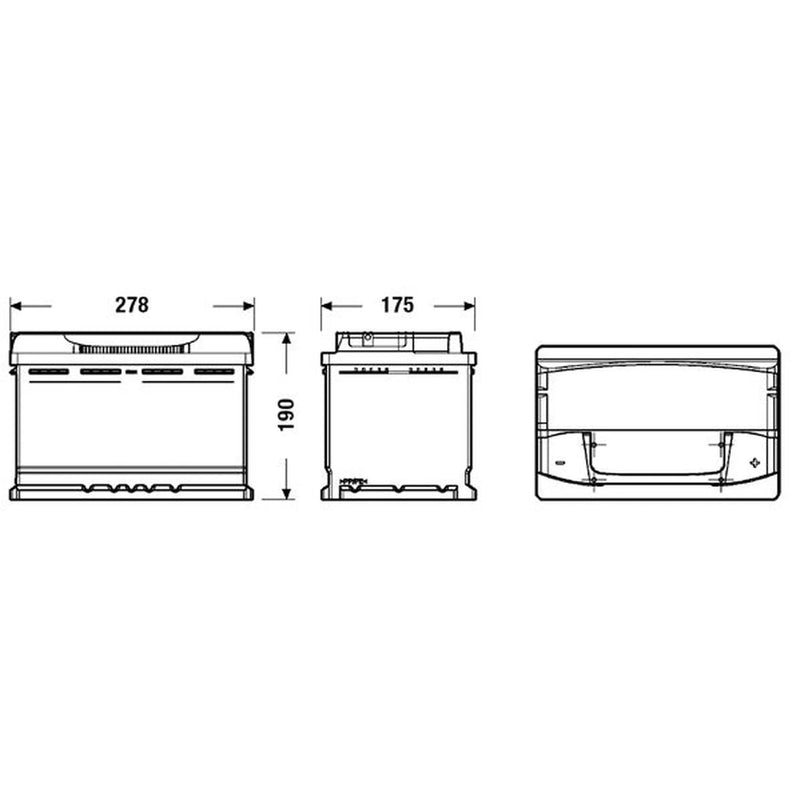 Exide Battery 12V 77Ah 760A EA770