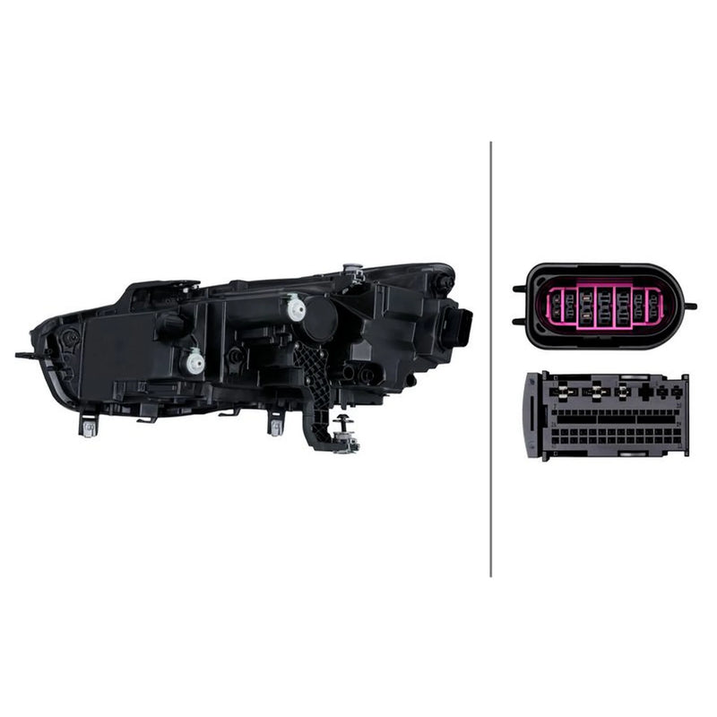Hella Headlight Headlamp LED Right 1LX 016 810-581