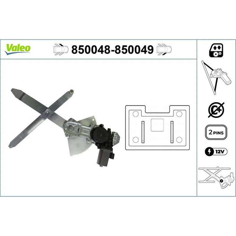 Valeo Electric Window Regulator Lifter Left Front 850048