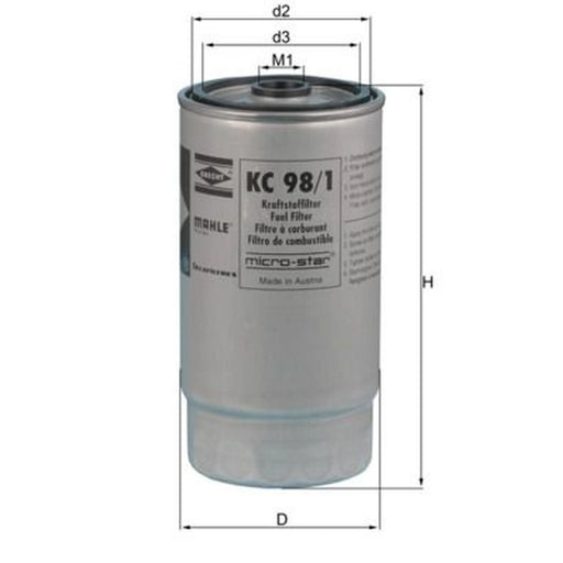 Mahle Fuel Filter Element KC 98/1