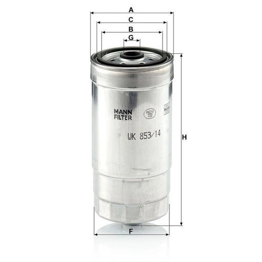 MANN-FILTER Fuel Filter Element WK 853/14