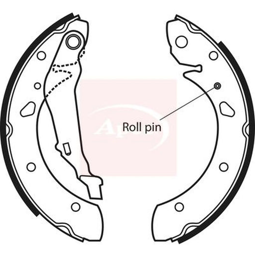 Apec Brake Shoe Set Axle Kit SHU588
