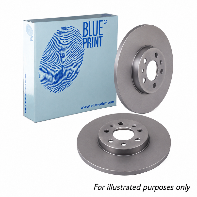 Blue Print 2 x Solid Rear Brake Discs ADF124334-x2
