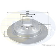 Comline 2 x Solid Rear Brake Discs ADC0567-x2