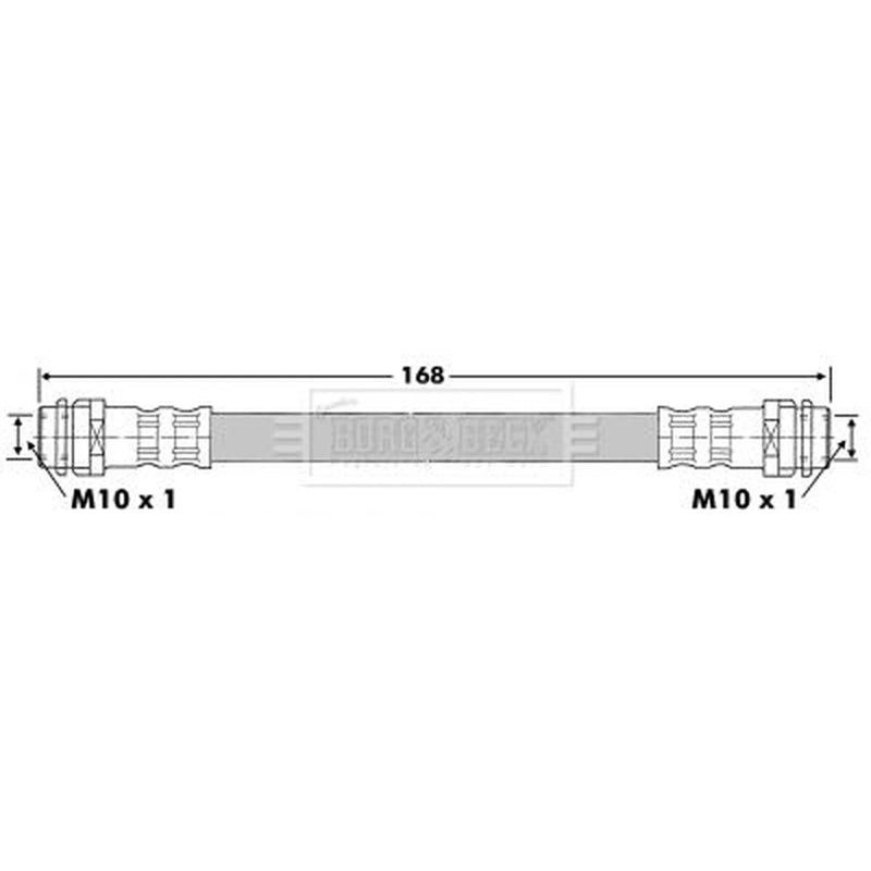 Borg & Beck Brake Hydraulic Hose Line inner BBH6632