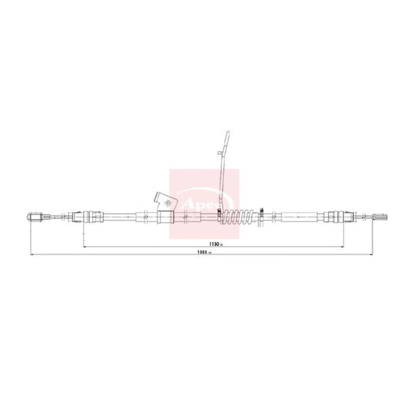 Apec Handbrake Cable Left Rear CAB1893