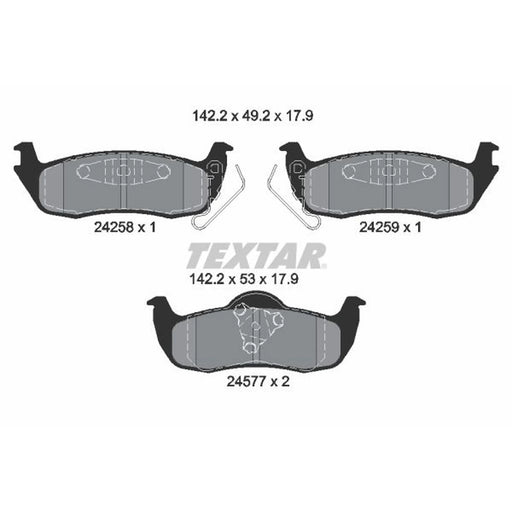 Textar Rear Brake Pad Set 2425801