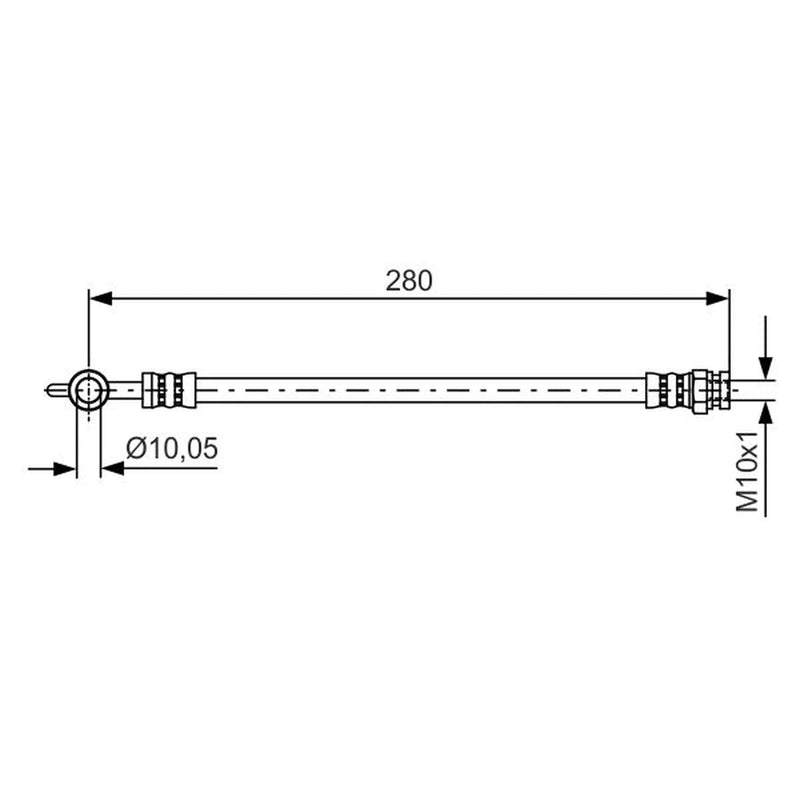 Bosch Brake Hydraulic Hose Line outer 1 987 481 444