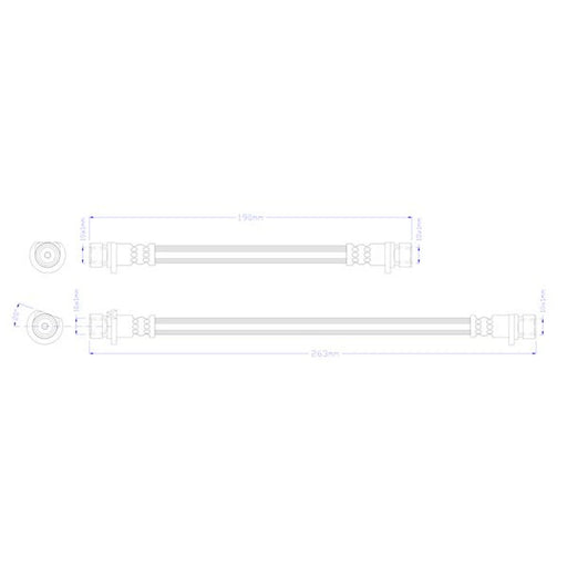 Juratek Brake Hydraulic Hose Line Rear Right JBH1515R