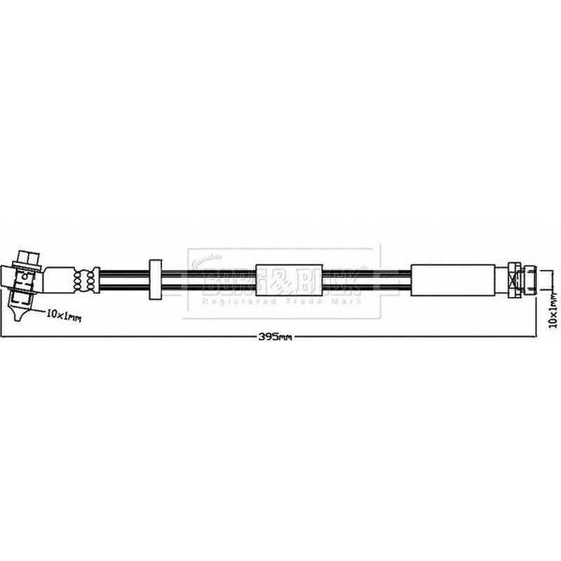 Borg & Beck Brake Hydraulic Hose Line Rear Right BBH8183