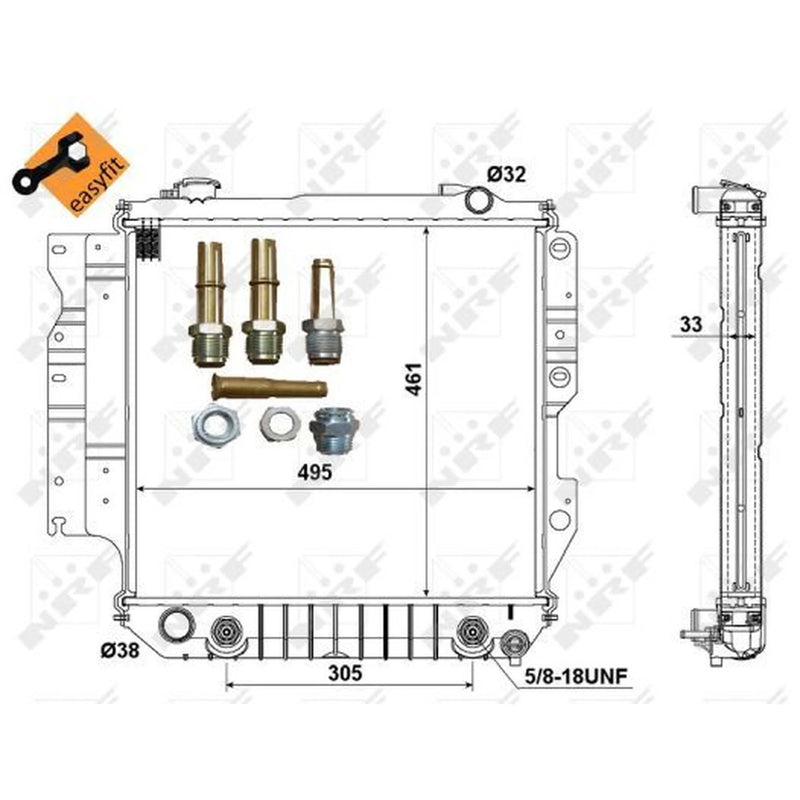 NRF Engine Radiator 50315