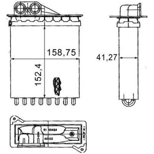 Mahle Heater Matrix Core Heat Exchanger AH 169 000P