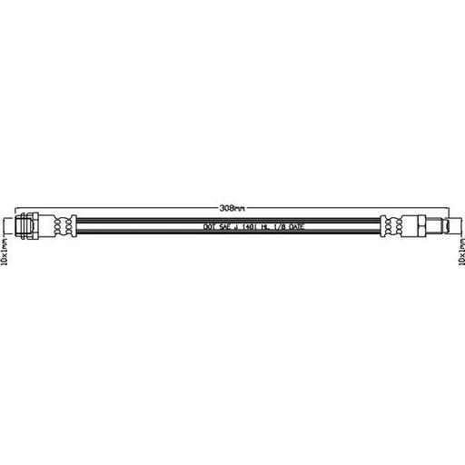 Abtex Brake Hydraulic Hose Line Right ABH1167