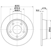 Mintex 2 x Solid Rear Brake Discs MDC1462-x2