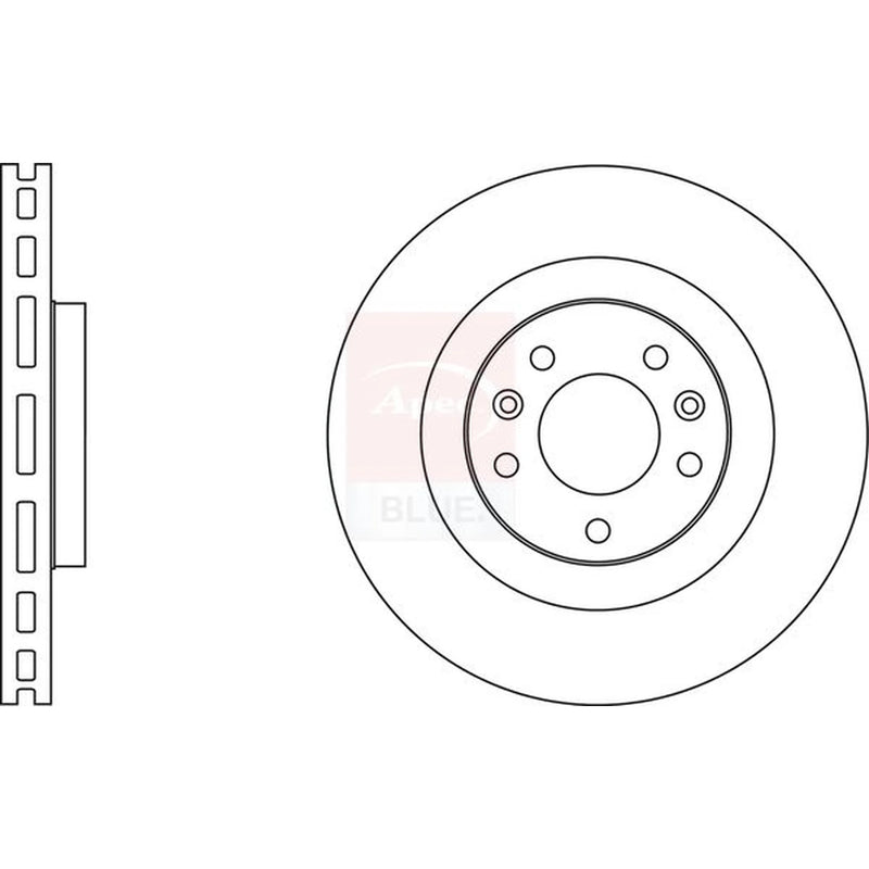 Apec 2 x Vented Front Brake Discs SDK7146-x2