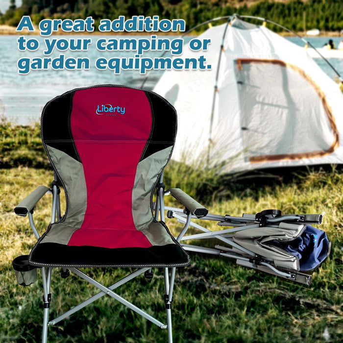 Liberty Magenta Folding Camping Chair MDS1203 - Liberty Leisure UK - Van Life Living