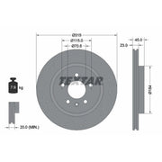 Textar 2 x Perforated Rear Brake Discs 92290003-x2
