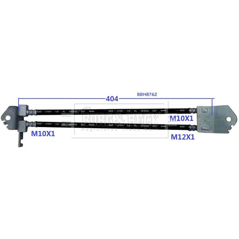 Borg & Beck Brake Hydraulic Hose Line inner BBH8762