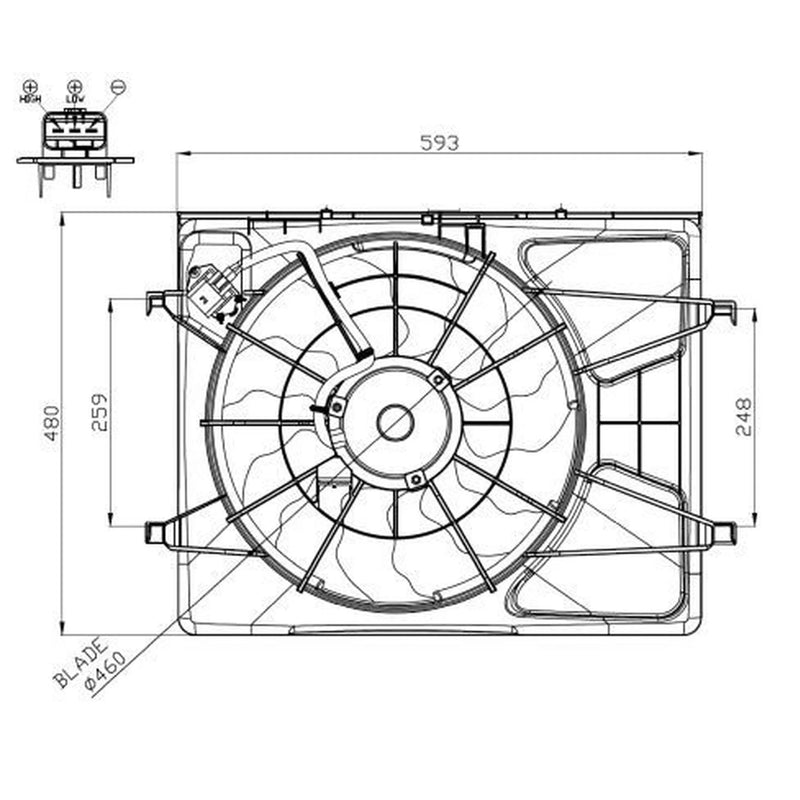 NRF Engine Cooling Fan 47958
