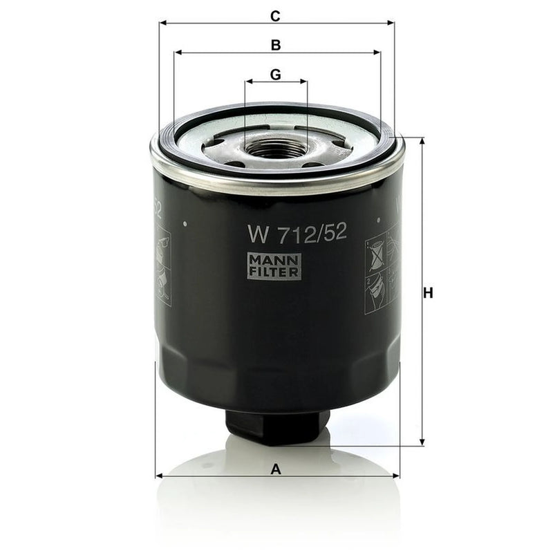 MANN-FILTER Engine Oil Filter W 712/52