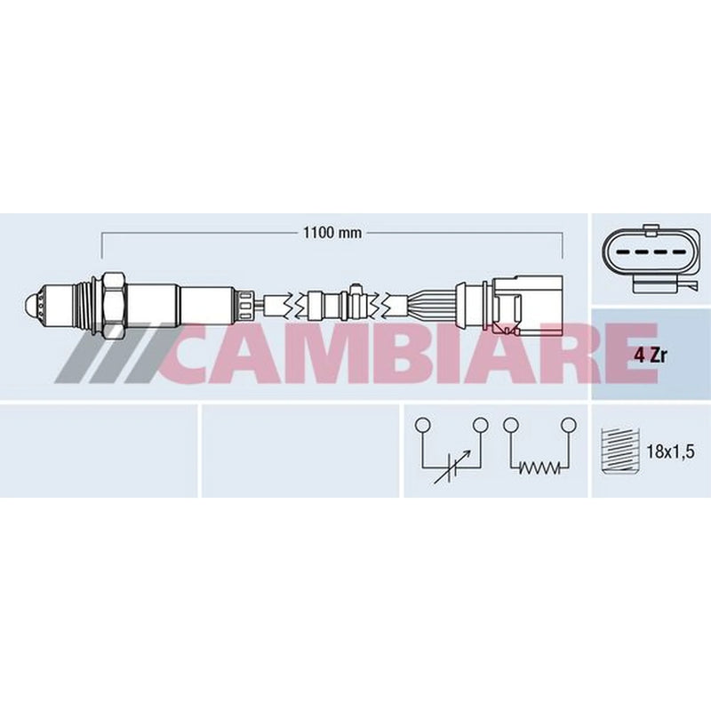 Cambiare O2 Lambda Oxygen Sensor after catalytic converter VE381865