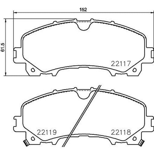 Mintex Front Brake Pad Set MDB3748