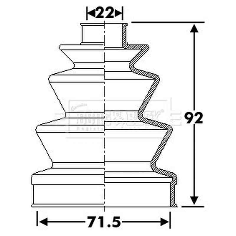 Borg & Beck Drive Shaft Bellow Kit Wheel Side BCB6284