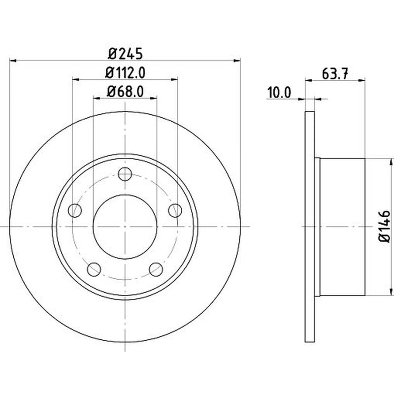 Mintex Mintex Rear Brake Disc Kit MDK0039